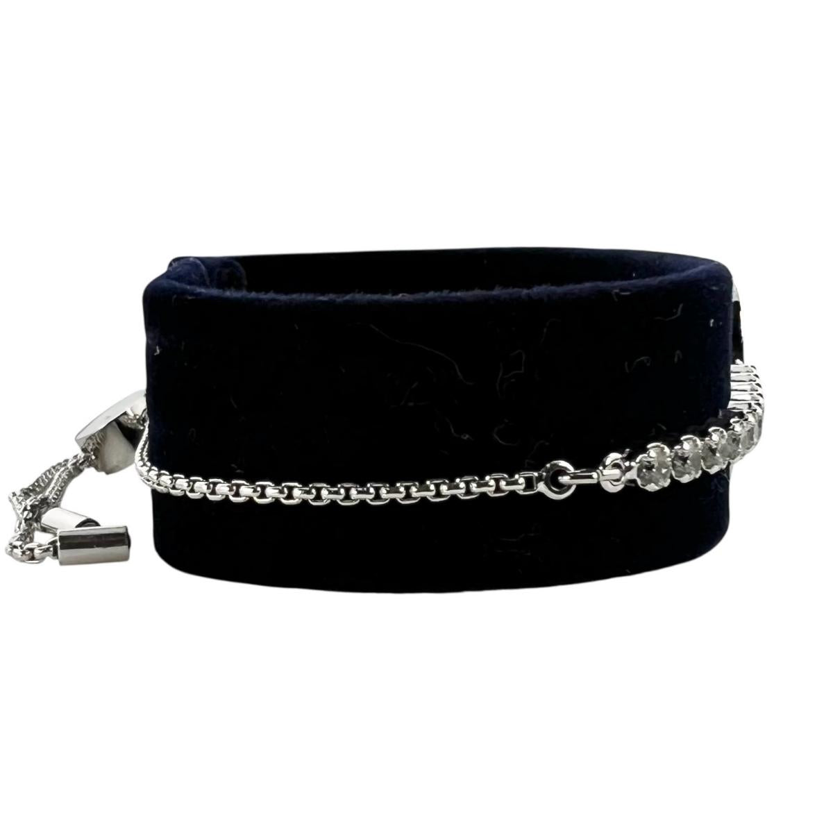 スワロフスキー SWAROVSKI ブレスレット
 ブレスレット ハート ラインストーン クリスタル シルバー 【SS】
 【中古】