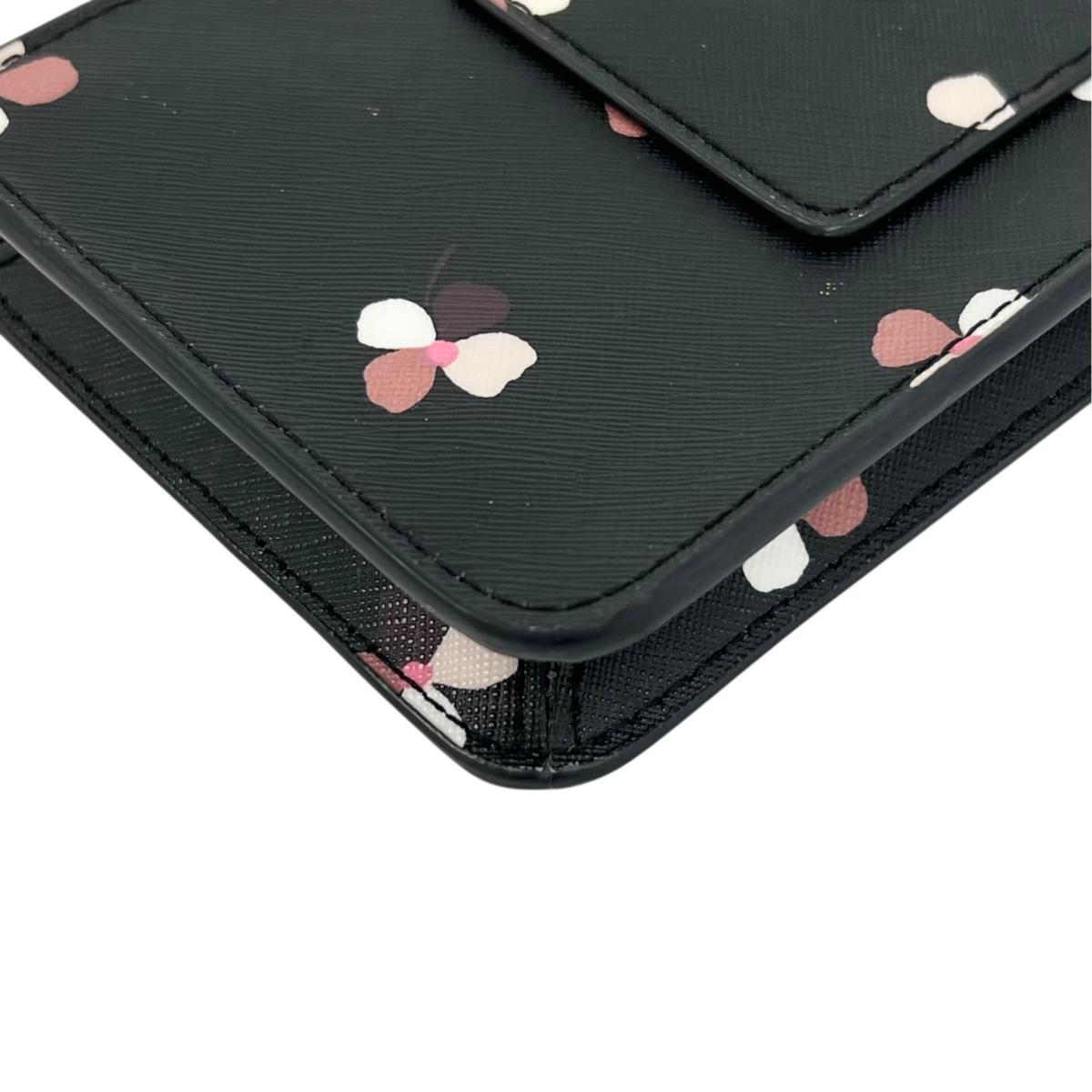 ケイトスペード Kate Spade ショルダーバッグ
 ショルダーバッグ フローラル柄 Dusk Buds レザー ブラック 【SS】
 【中古】