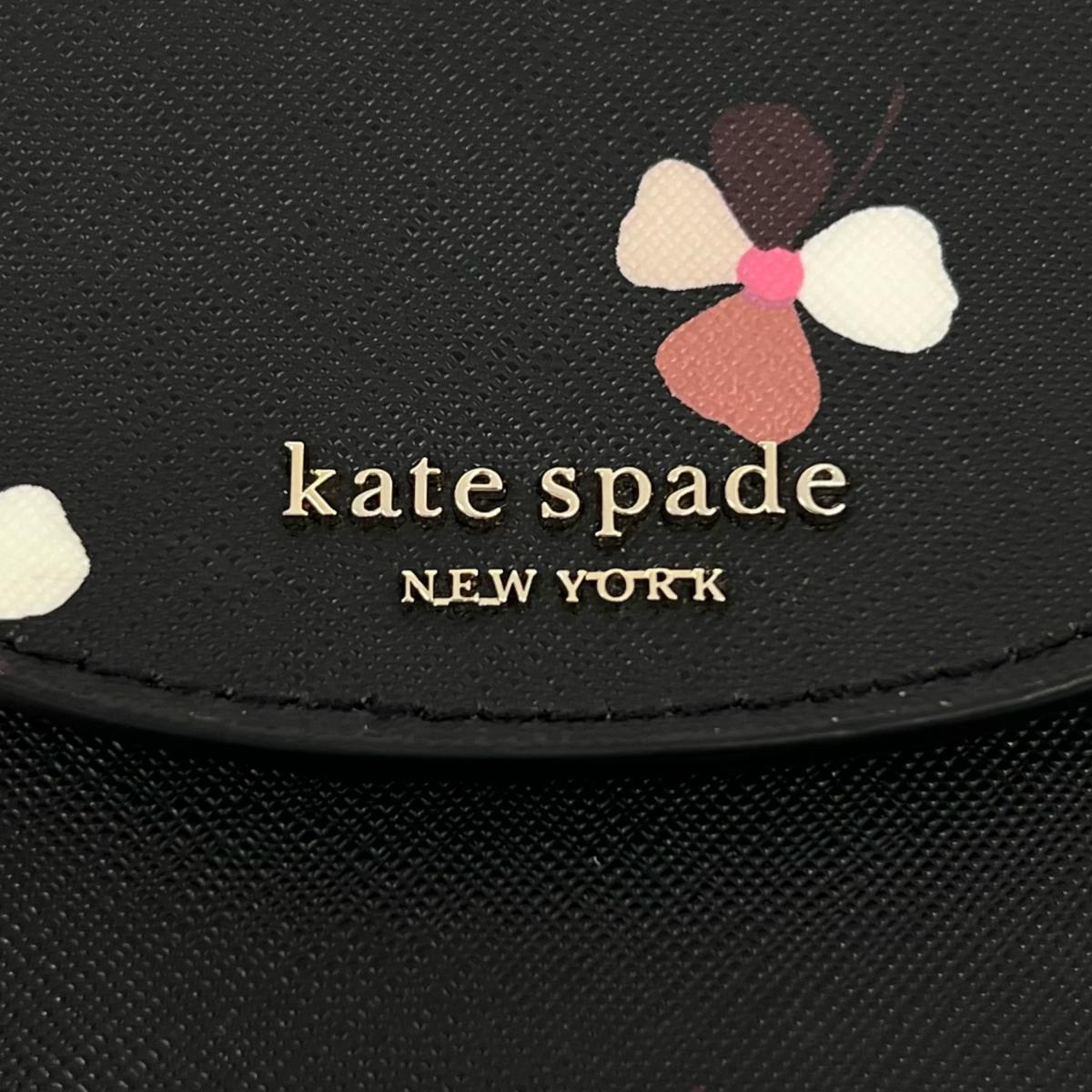 ケイトスペード Kate Spade ショルダーバッグ
 ショルダーバッグ フローラル柄 Dusk Buds レザー ブラック 【SS】
 【中古】
