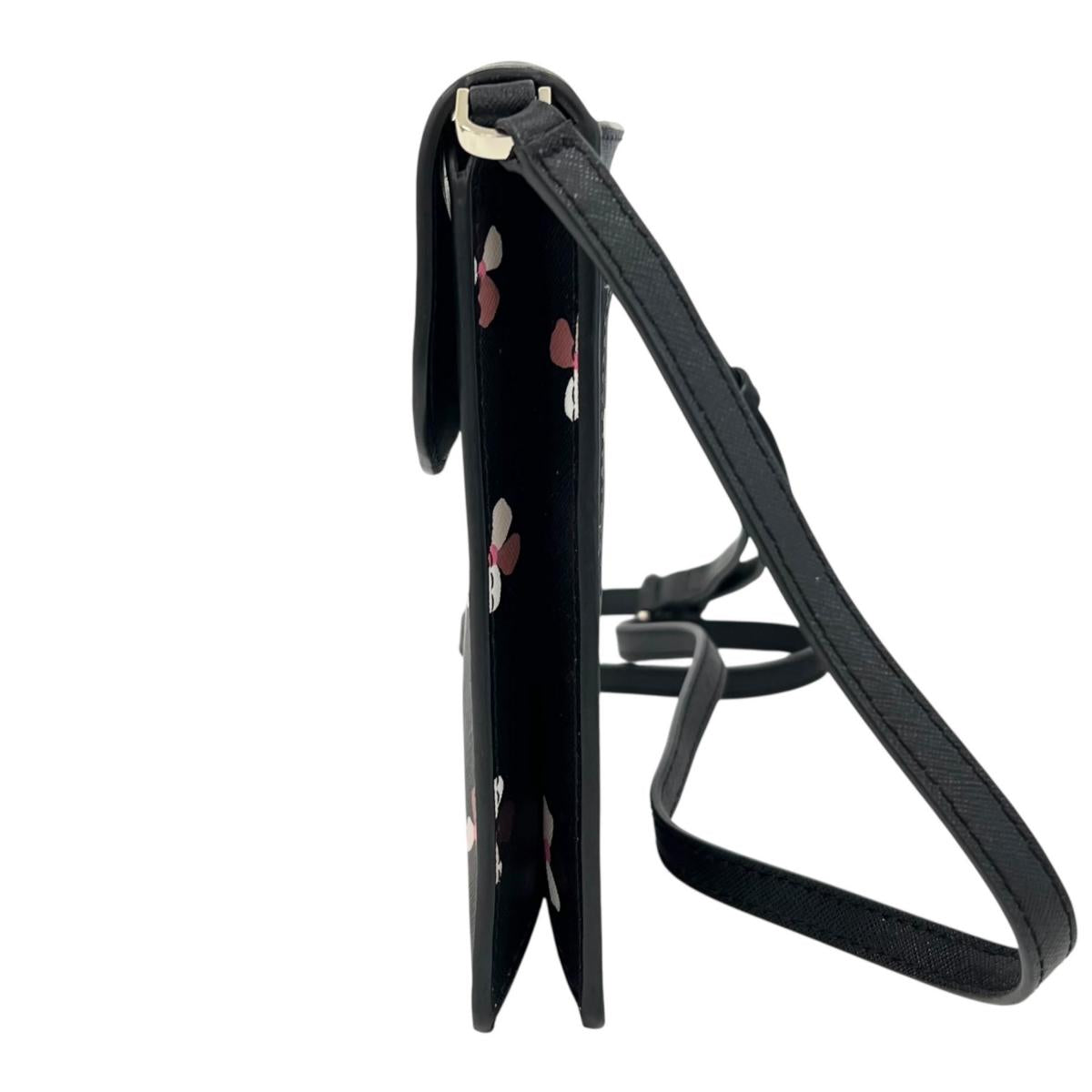 ケイトスペード Kate Spade ショルダーバッグ
 ショルダーバッグ フローラル柄 Dusk Buds レザー ブラック 【SS】
 【中古】