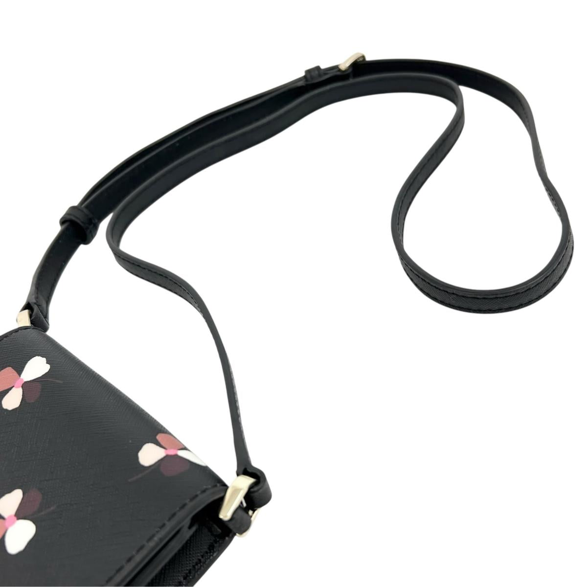 ケイトスペード Kate Spade ショルダーバッグ
 ショルダーバッグ フローラル柄 Dusk Buds レザー ブラック 【SS】
 【中古】