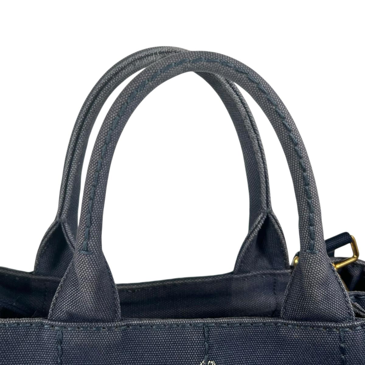 プラダ PRADA トートバッグ
 トートバッグ キャンバス カナパトート デニム ブルー 【SS】
 【中古】