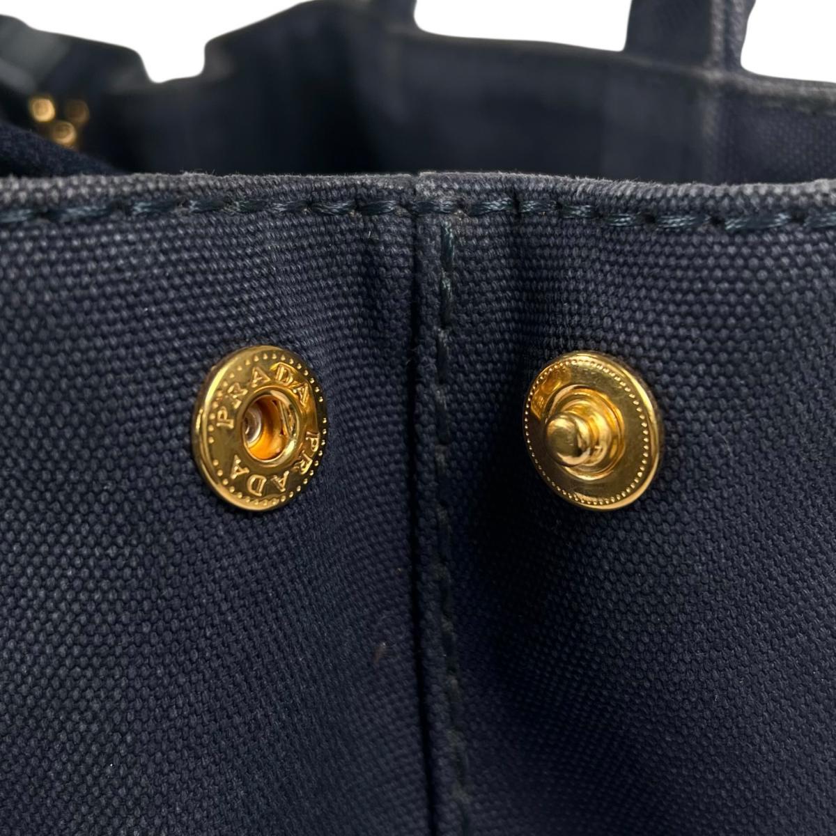 プラダ PRADA トートバッグ
 トートバッグ キャンバス カナパトート デニム ブルー 【SS】
 【中古】