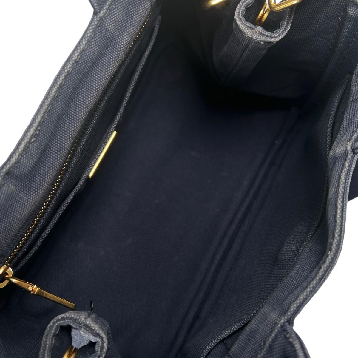 プラダ PRADA トートバッグ
 トートバッグ キャンバス カナパトート デニム ブルー 【SS】
 【中古】