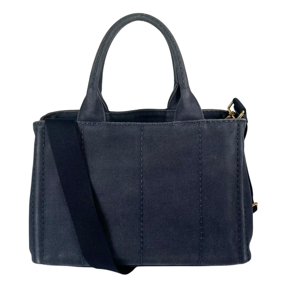 プラダ PRADA トートバッグ
 トートバッグ キャンバス カナパトート デニム ブルー 【SS】
 【中古】