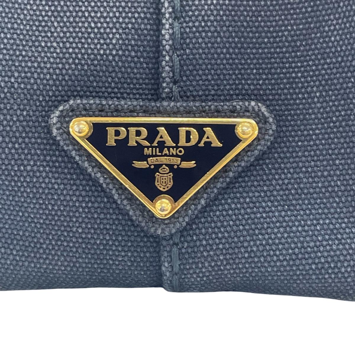 プラダ PRADA トートバッグ
 トートバッグ キャンバス カナパトート デニム ブルー 【SS】
 【中古】