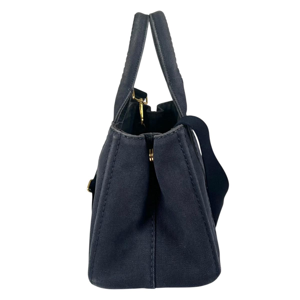 プラダ PRADA トートバッグ
 トートバッグ キャンバス カナパトート デニム ブルー 【SS】
 【中古】