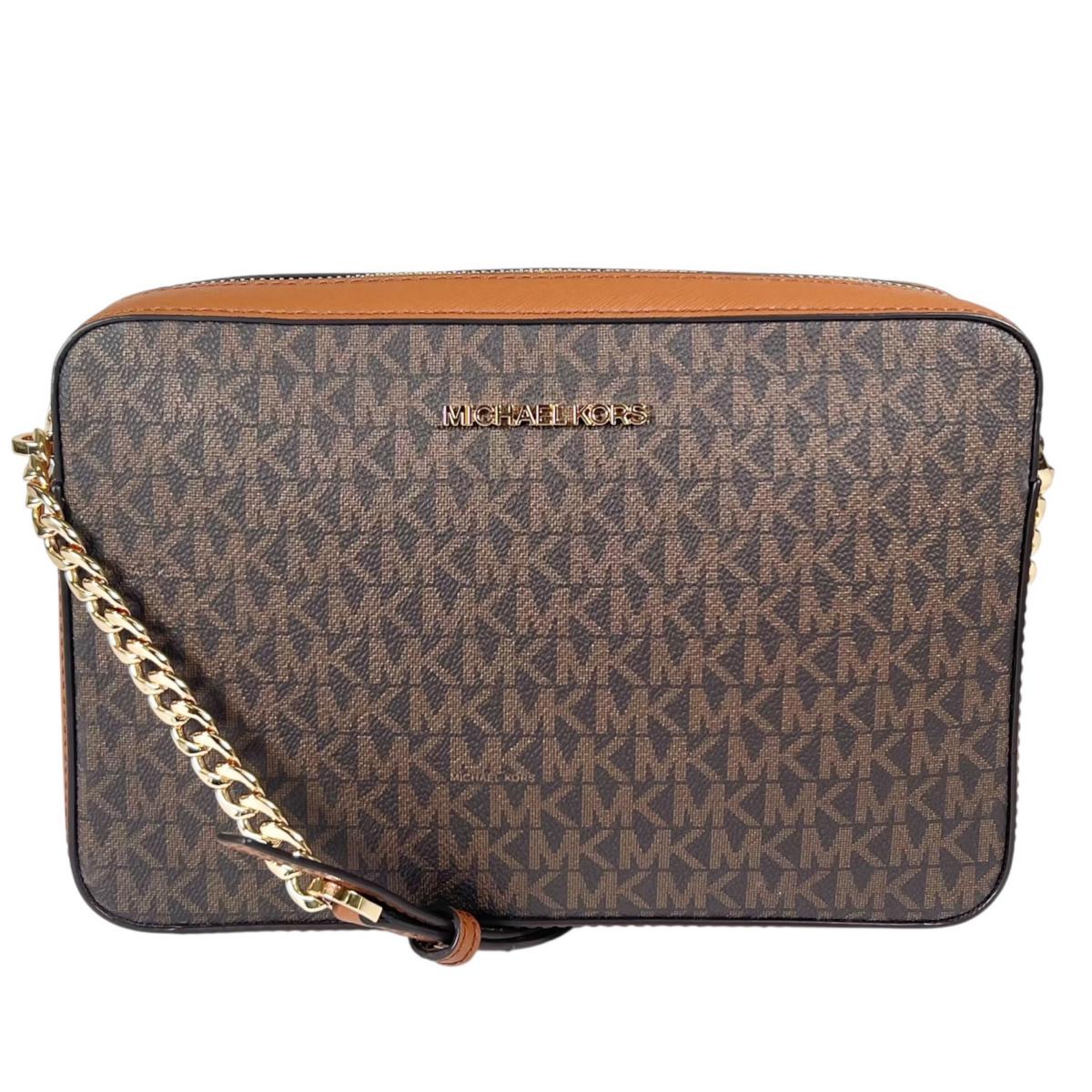 マイケルコース Michael Kors ショルダーバッグ
 チェーンバッグ Jet Set Travel Medium レザー 35F8GTTC3B ブラウン 【SS】
 【中古】