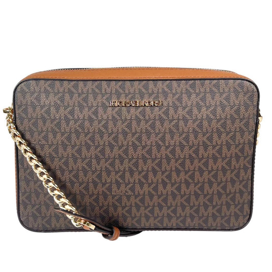 マイケルコース Michael Kors ショルダーバッグ
 チェーンバッグ Jet Set Travel Medium レザー 35F8GTTC3B ブラウン 【SS】
 【中古】
