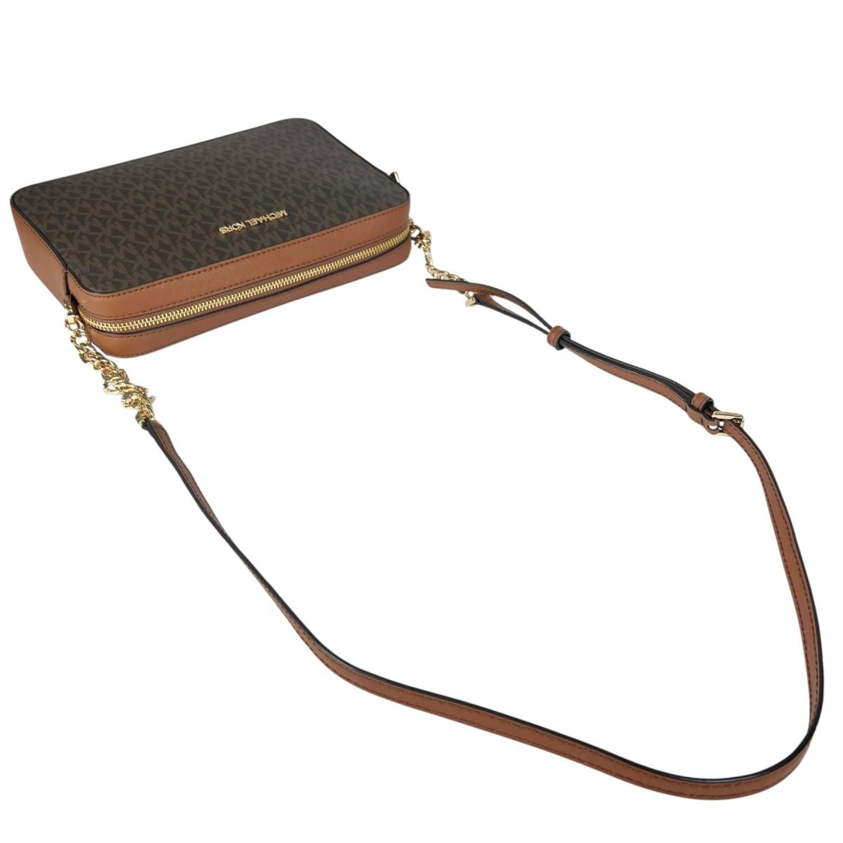 マイケルコース Michael Kors ショルダーバッグ
 チェーンバッグ Jet Set Travel Medium レザー 35F8GTTC3B ブラウン 【SS】
 【中古】