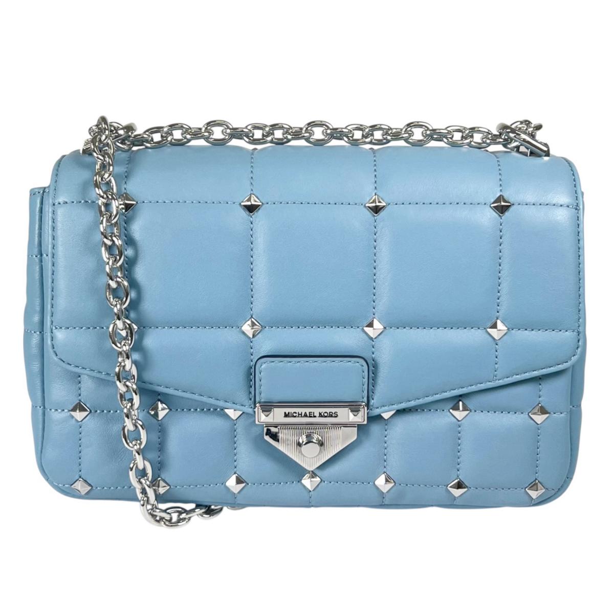 マイケルコース Michael Kors ショルダーバッグ
 チェーンショルダー SOHO レザー 30T1S1SL7Y ブルー 【SS】
 【中古】