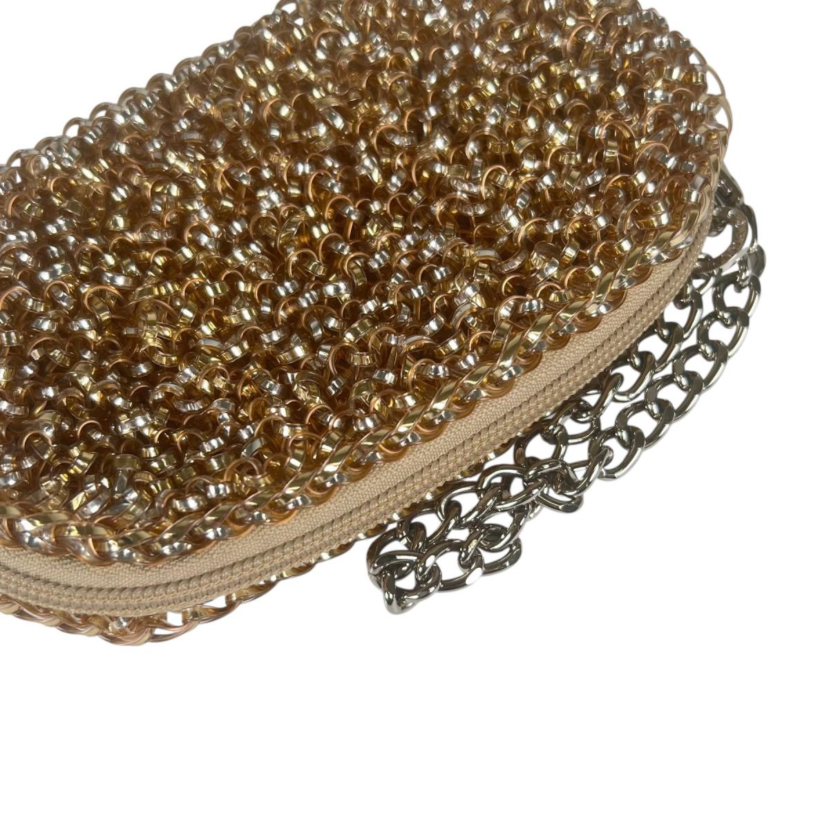 アンテプリマ ANTEPRIMA ポーチ
 ワイヤー 化粧ポーチ ワイヤー シャンパンゴールド 【SS】
 【中古】