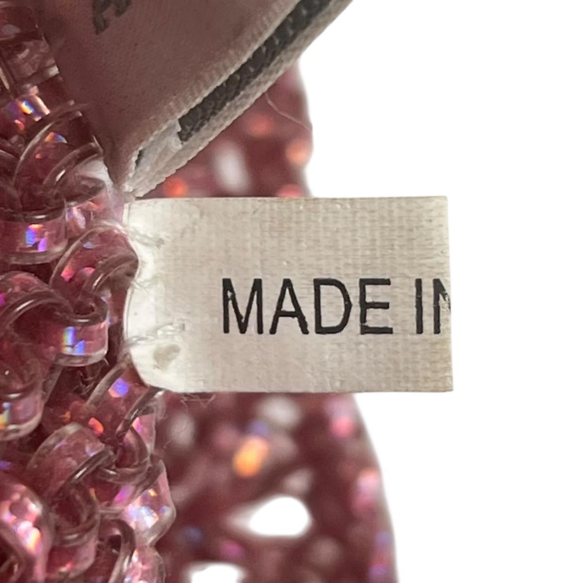 アンテプリマ ANTEPRIMA ハンドバッグ
 ワイヤーバッグ パーティー ハート ワイヤー ピンク×シルバー 【SS】
 【中古】