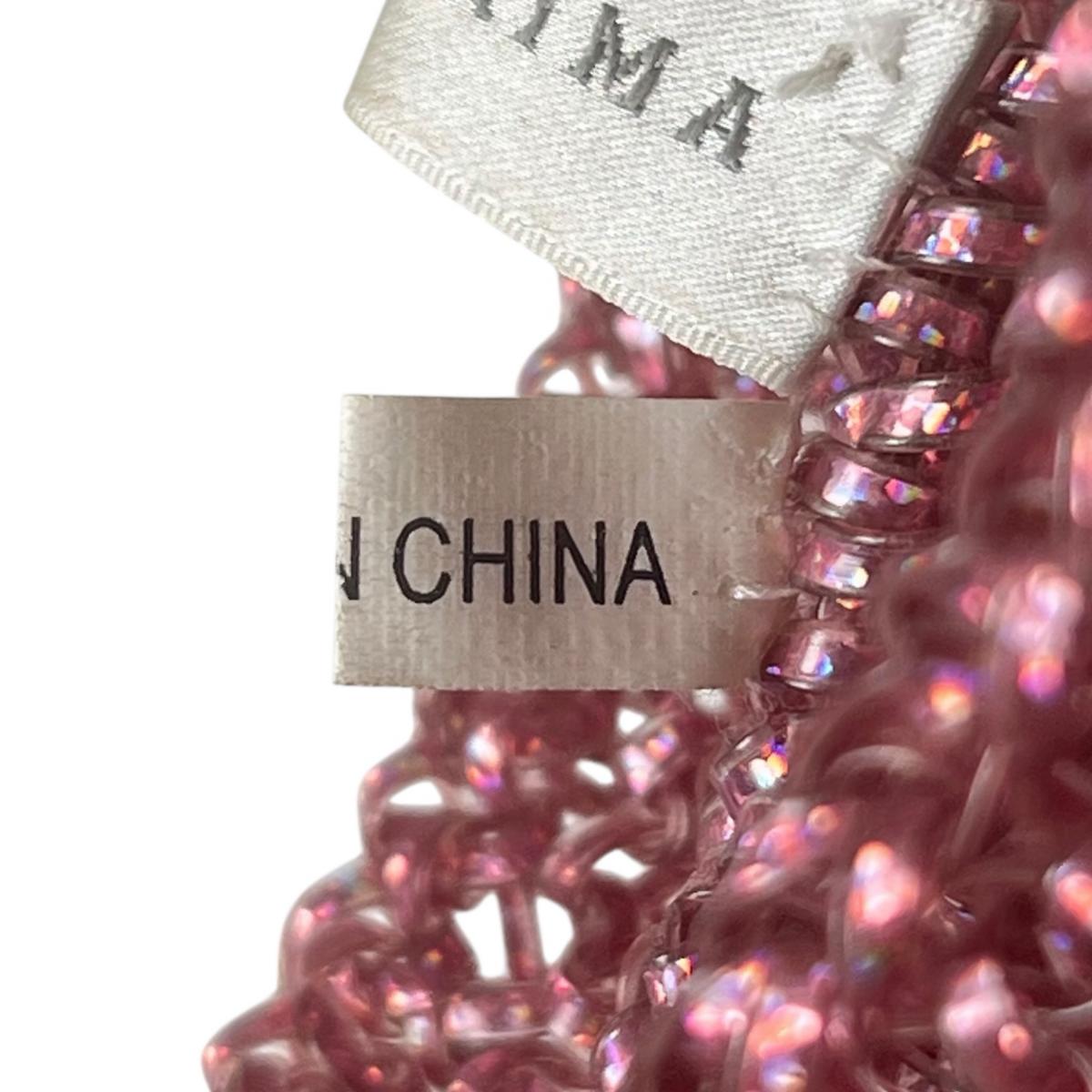 アンテプリマ ANTEPRIMA ハンドバッグ
 ワイヤーバッグ パーティー ハート ワイヤー ピンク×シルバー 【SS】
 【中古】