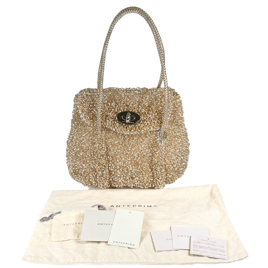 アンテプリマ ANTEPRIMA ハンドバッグ
 ワイヤーバッグ パーティー ワイヤー シャンパンゴールド 【SS】
 【中古】
