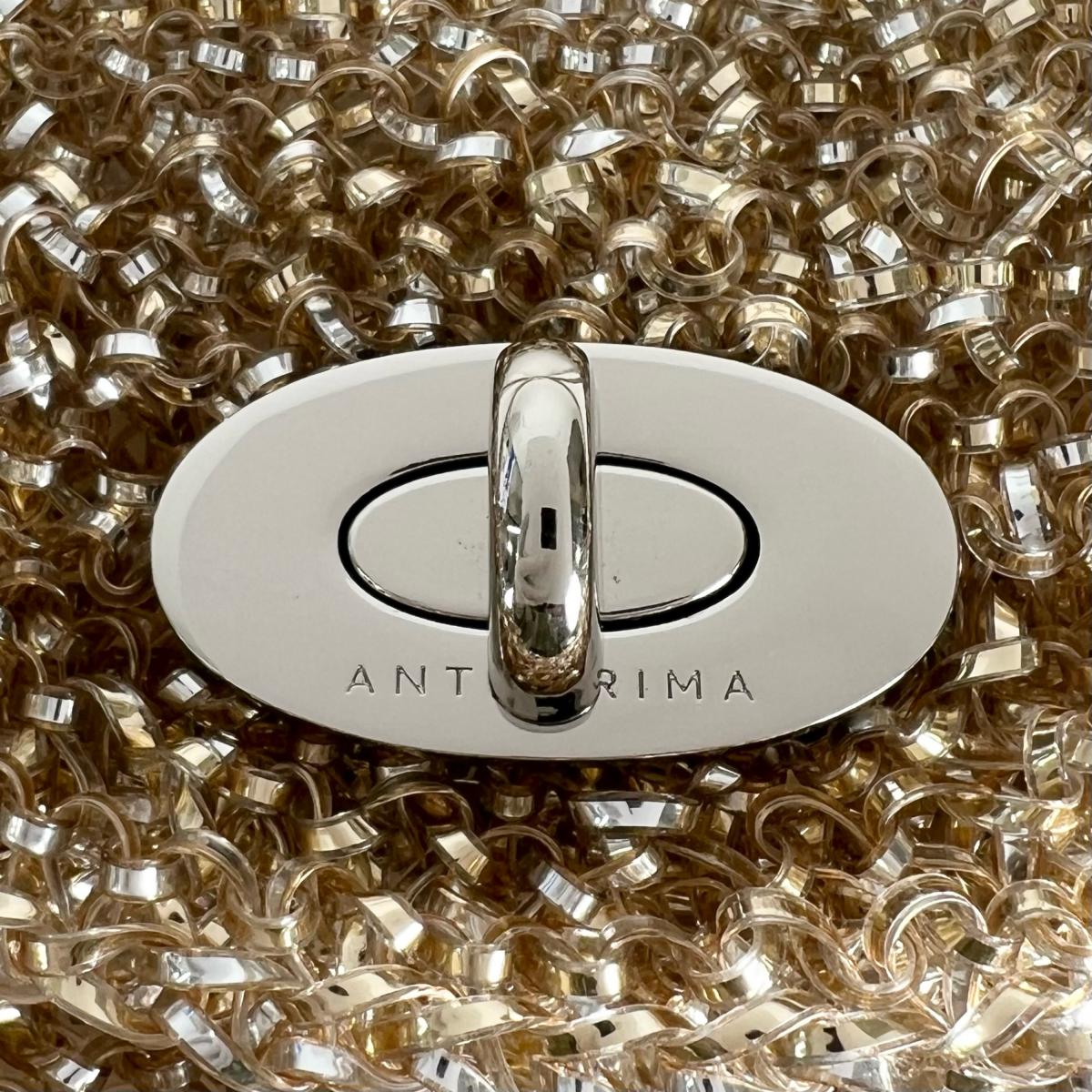 アンテプリマ ANTEPRIMA ハンドバッグ
 ワイヤーバッグ パーティー ワイヤー シャンパンゴールド 【SS】
 【中古】