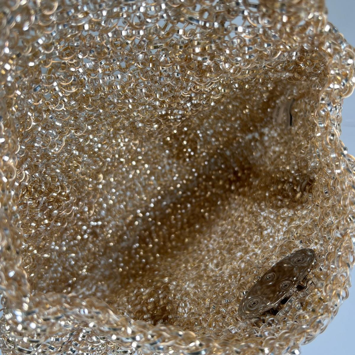 アンテプリマ ANTEPRIMA ハンドバッグ
 ワイヤーバッグ パーティー ワイヤー シャンパンゴールド 【SS】
 【中古】