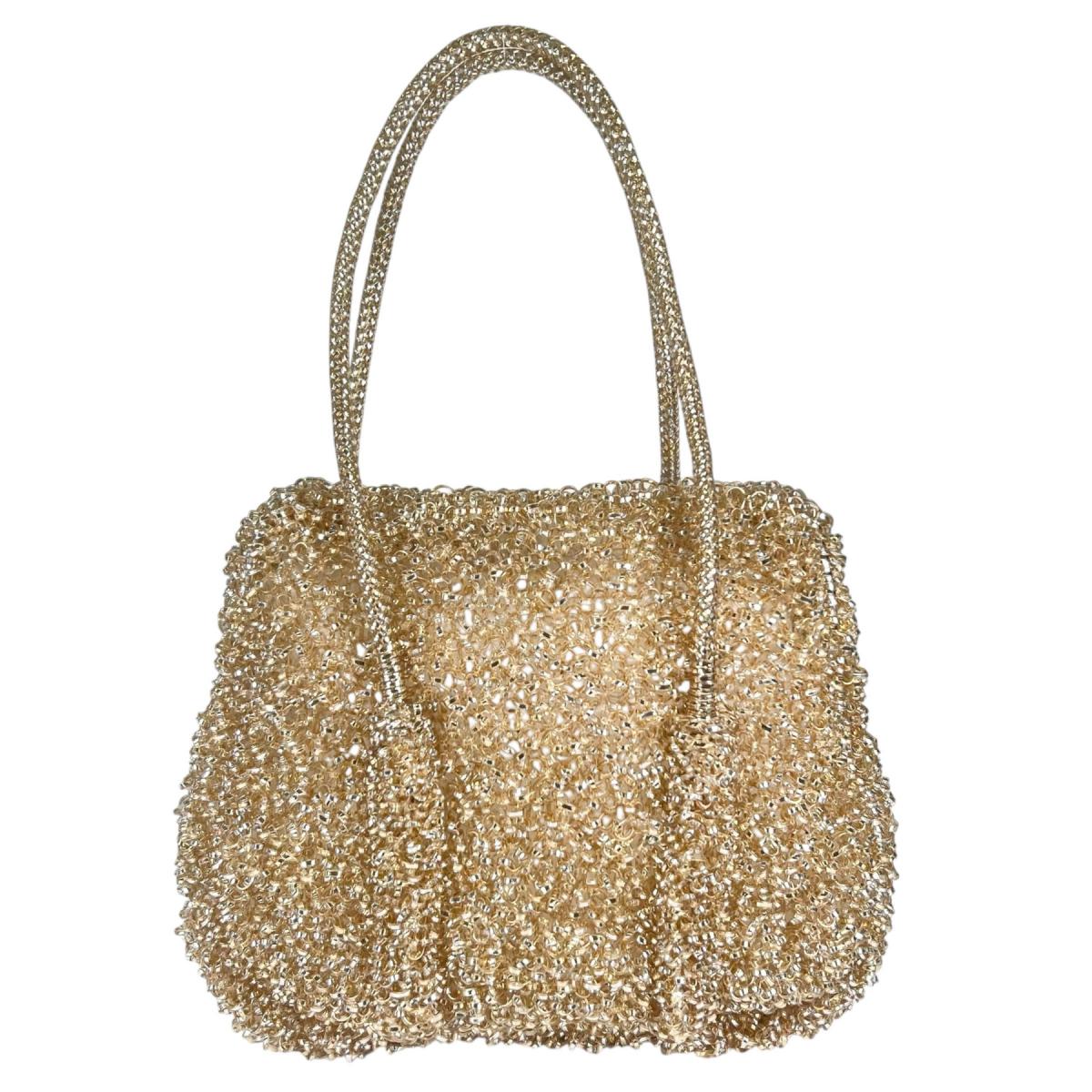 アンテプリマ ANTEPRIMA ハンドバッグ
 ワイヤーバッグ パーティー ワイヤー シャンパンゴールド 【SS】
 【中古】