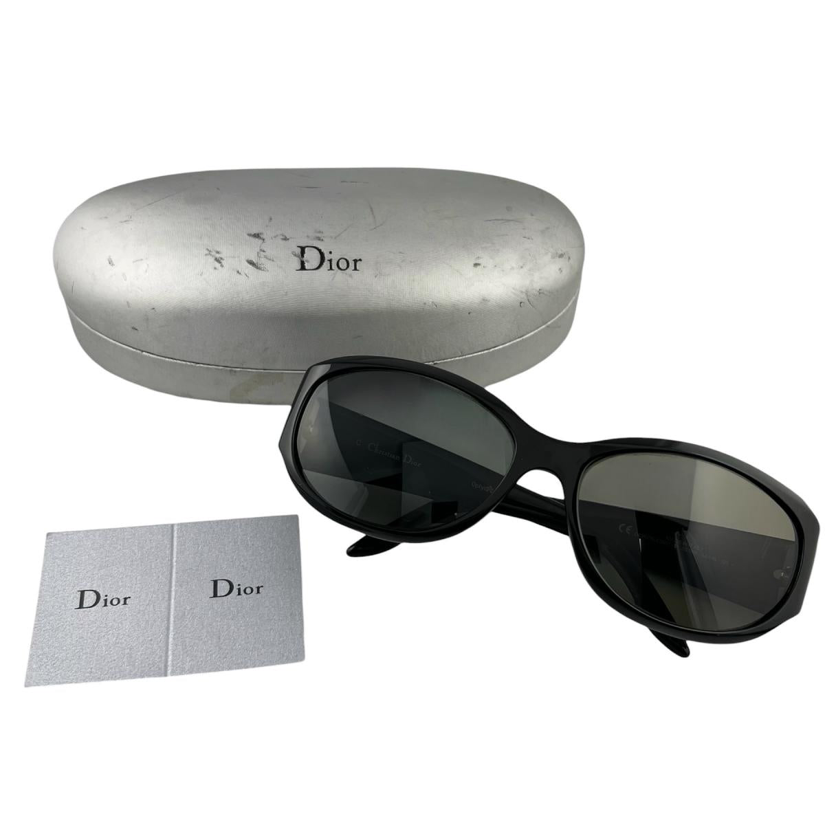 クリスチャンディオール Christian Dior サングラス
 オーバル 56□16 125 8S1BM プラスチック 8S1BM ブラック 【SS】
 【中古】