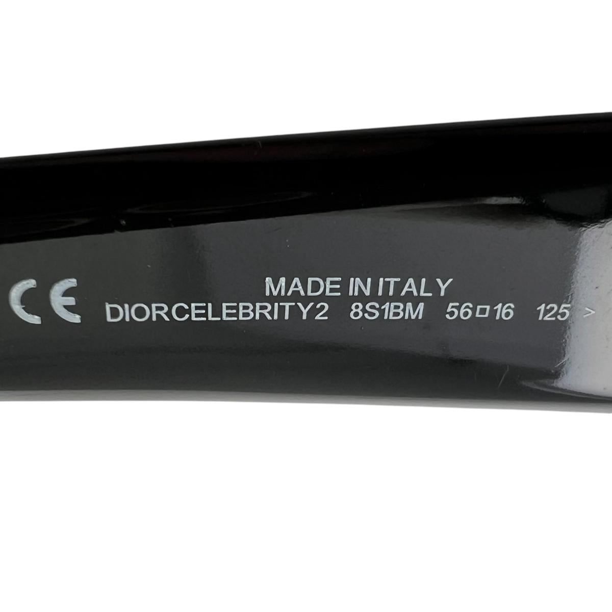 クリスチャンディオール Christian Dior サングラス
 オーバル 56□16 125 8S1BM プラスチック 8S1BM ブラック 【SS】
 【中古】