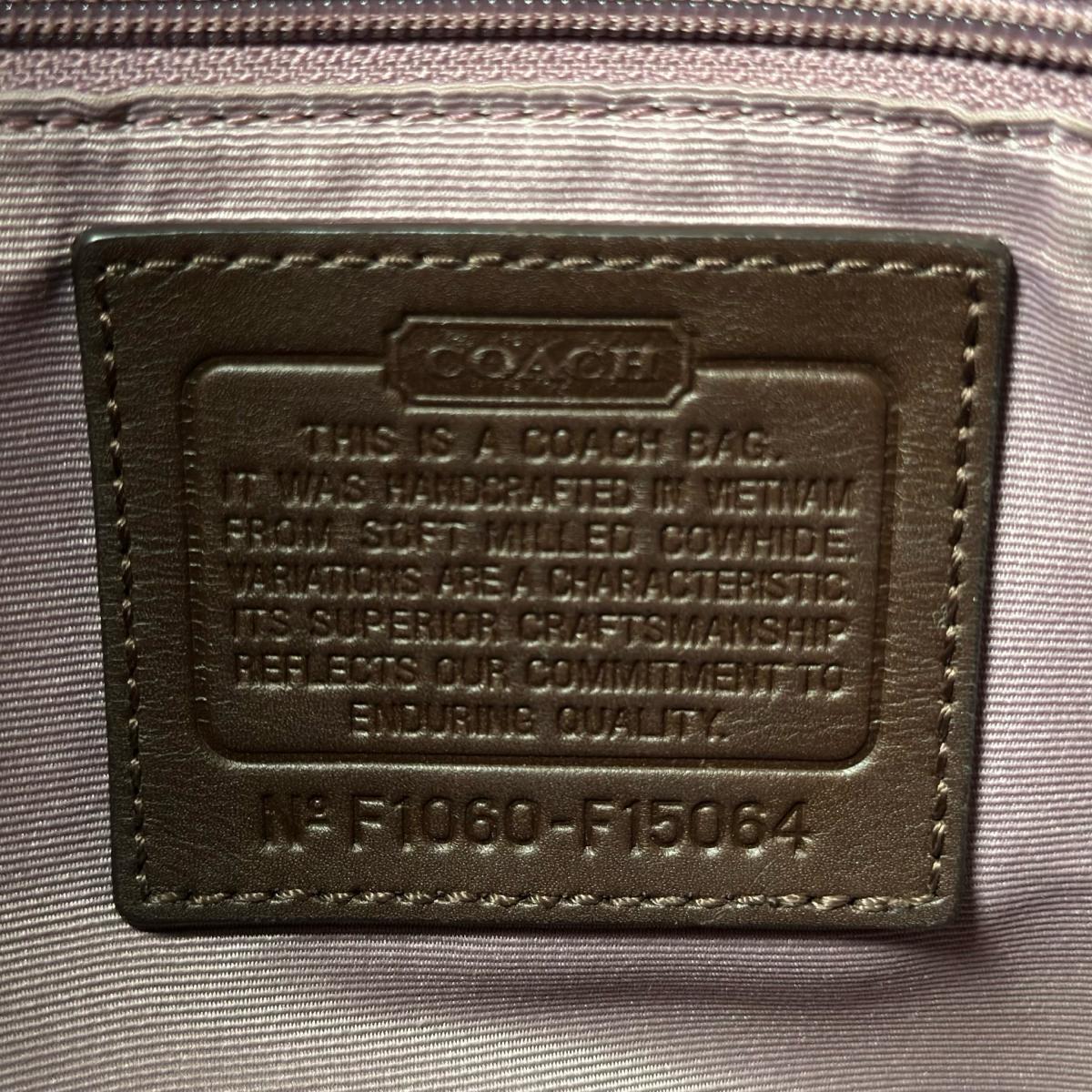 コーチ COACH ハンドバッグ
 ショルダーバッグ レザ－ F15064 レザー F1060 ブラウン 【SS】
 【中古】