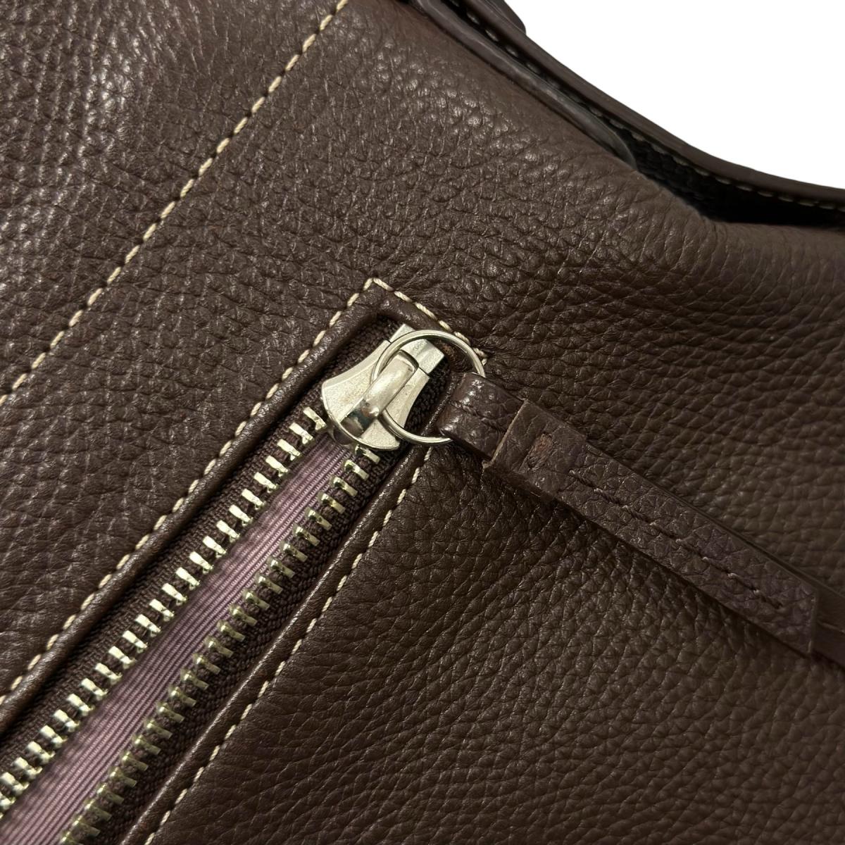 コーチ COACH ハンドバッグ
 ショルダーバッグ レザ－ F15064 レザー F1060 ブラウン 【SS】
 【中古】