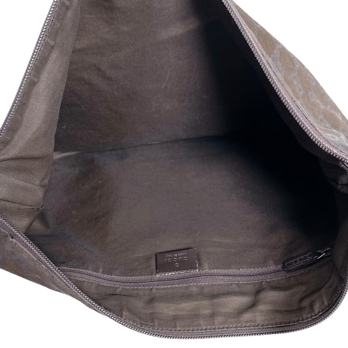 グッチ GUCCI ショルダーバッグ
 スエード ワンハンドル スクエア GGクリスタル 001・1206 ブラウン 【SS】
 【中古】