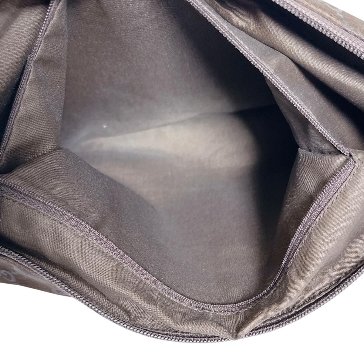 グッチ GUCCI ショルダーバッグ
 スエード ワンハンドル スクエア GGクリスタル 001・1206 ブラウン 【SS】
 【中古】