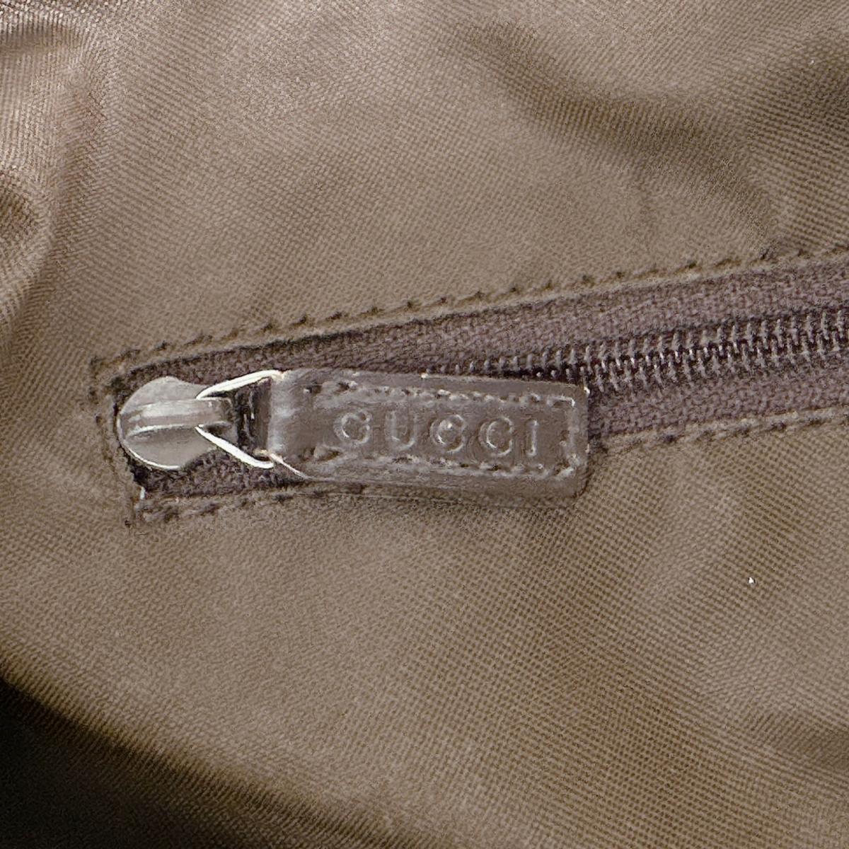 グッチ GUCCI ショルダーバッグ
 スエード ワンハンドル スクエア GGクリスタル 001・1206 ブラウン 【SS】
 【中古】