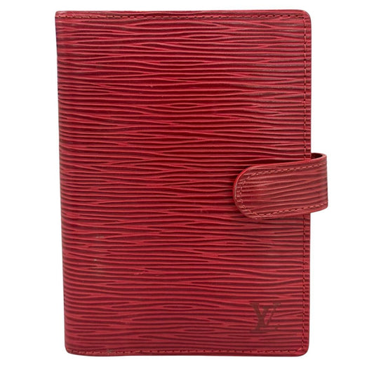 ルイヴィトン LOUIS VUITTON 手帳カバー
 アジェンダPM システム手帳カバー エピ 6穴 エピレザー R2005E レッド LV
 【SS】
 【中古】