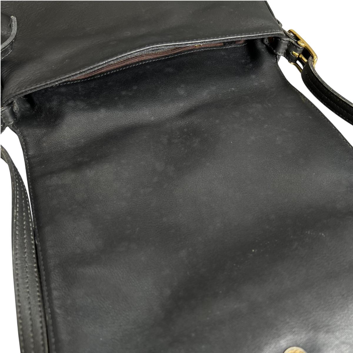 コーチ COACH ショルダーバッグ
 カーフ オールドコーチ ヴィンテージ レザー 9828 ブラック 【SS】
 【中古】