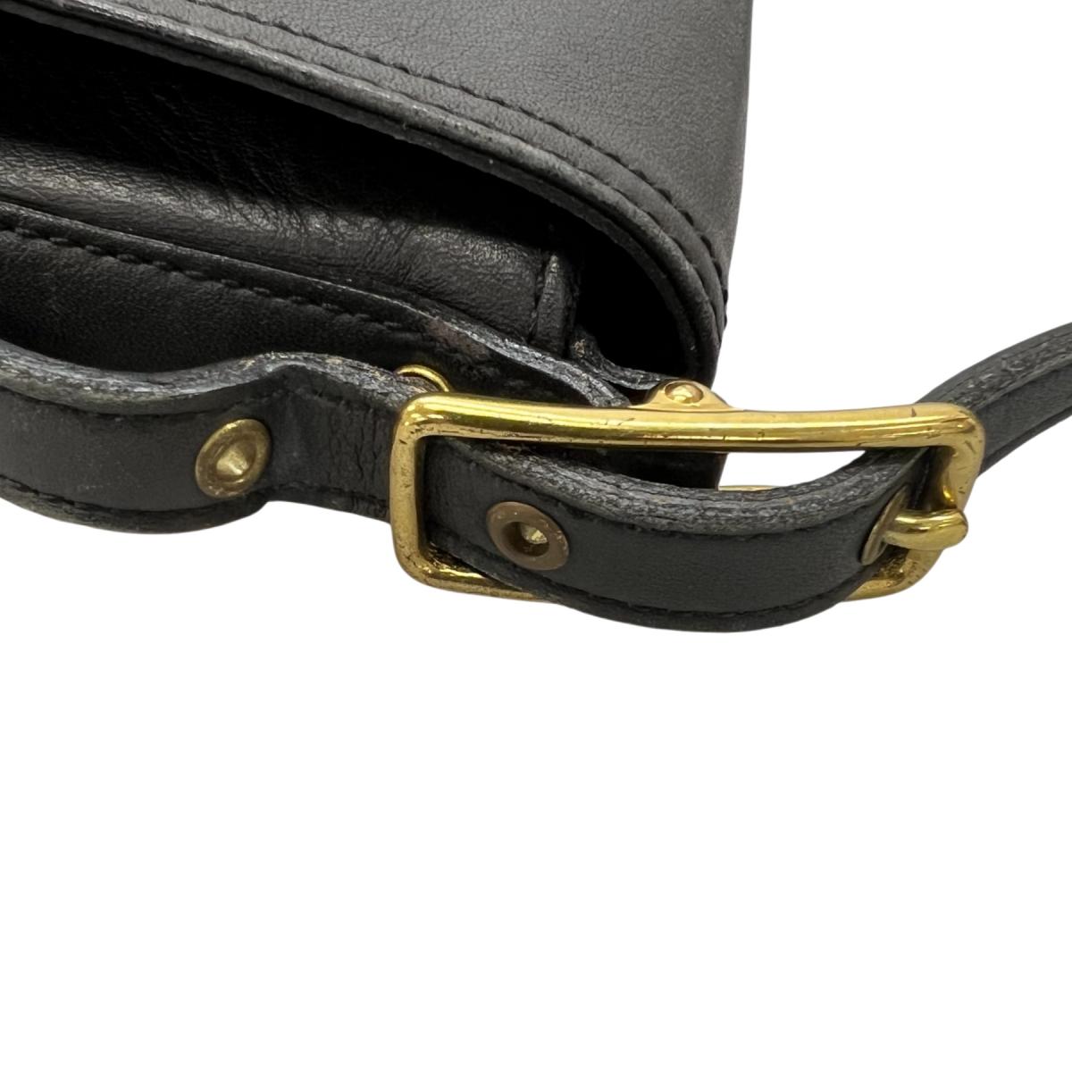 コーチ COACH ショルダーバッグ
 カーフ オールドコーチ ヴィンテージ レザー 9828 ブラック 【SS】
 【中古】