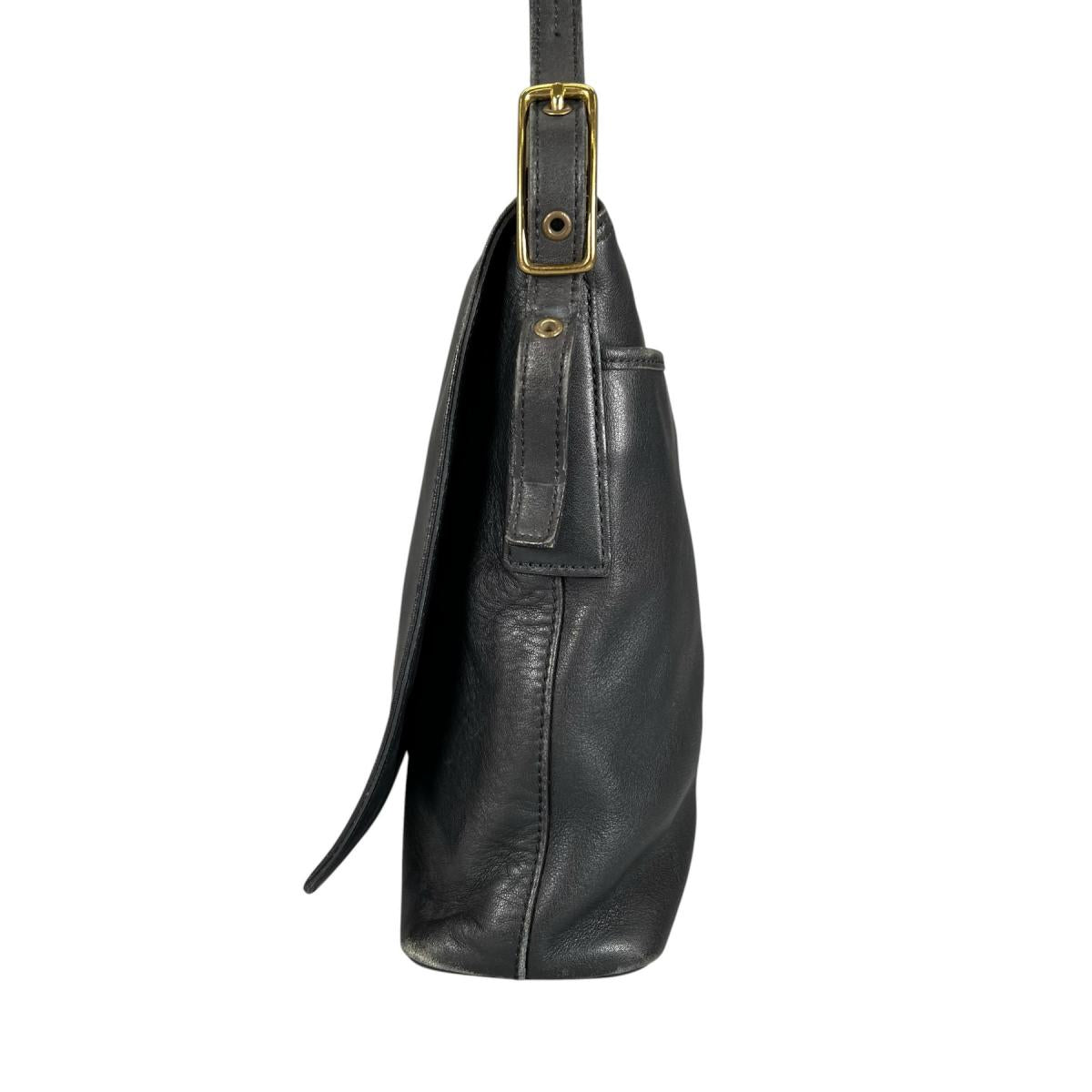 コーチ COACH ショルダーバッグ
 カーフ オールドコーチ ヴィンテージ レザー 9828 ブラック 【SS】
 【中古】