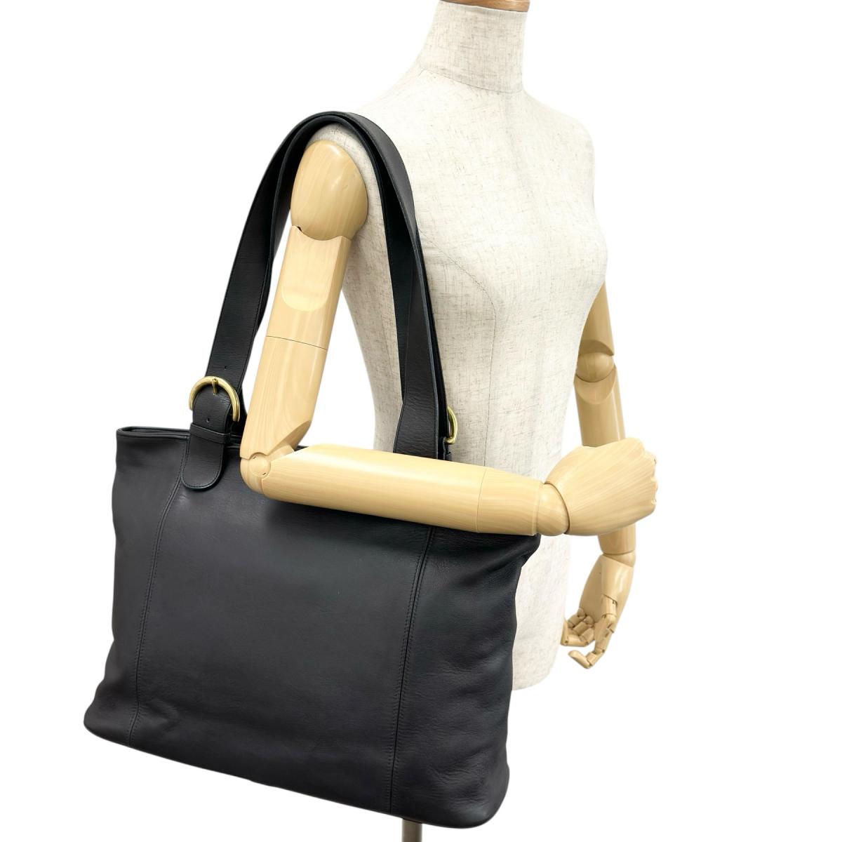 コーチ COACH ハンドバッグ
 ショルダーバッグ オールドコーチ 4155 レザー G6C ブラック 【SS】
 【中古】