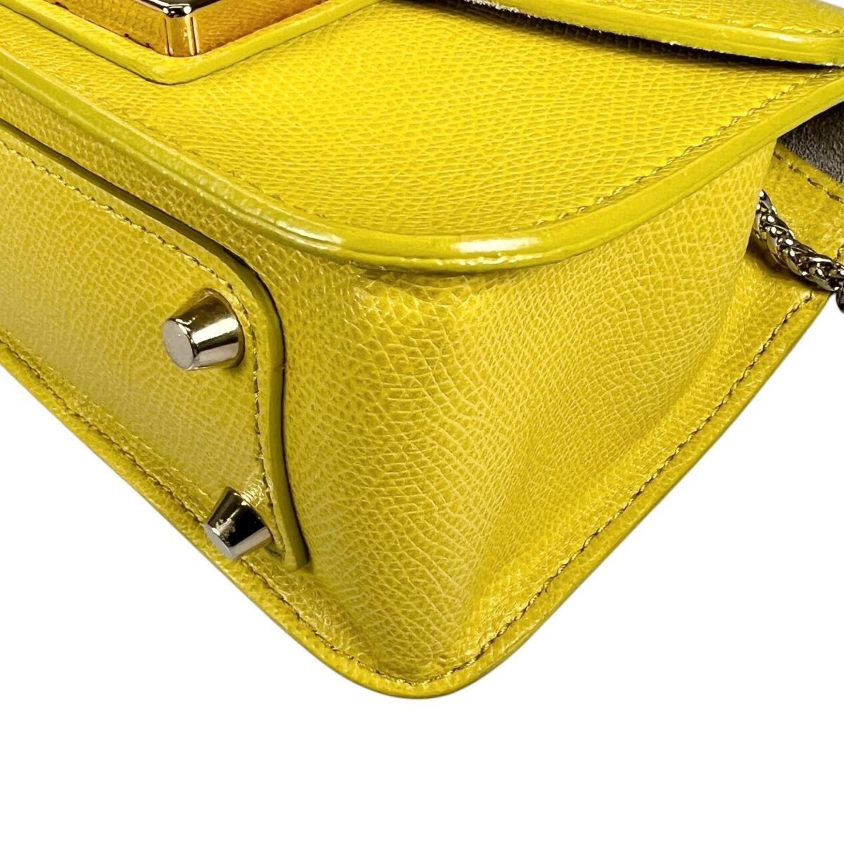 フルラ Furla ショルダーバッグ
 チェーンショルダーバッグ ゴールド金具 メトロポリス レザー イエロー 【SS】
 【中古】