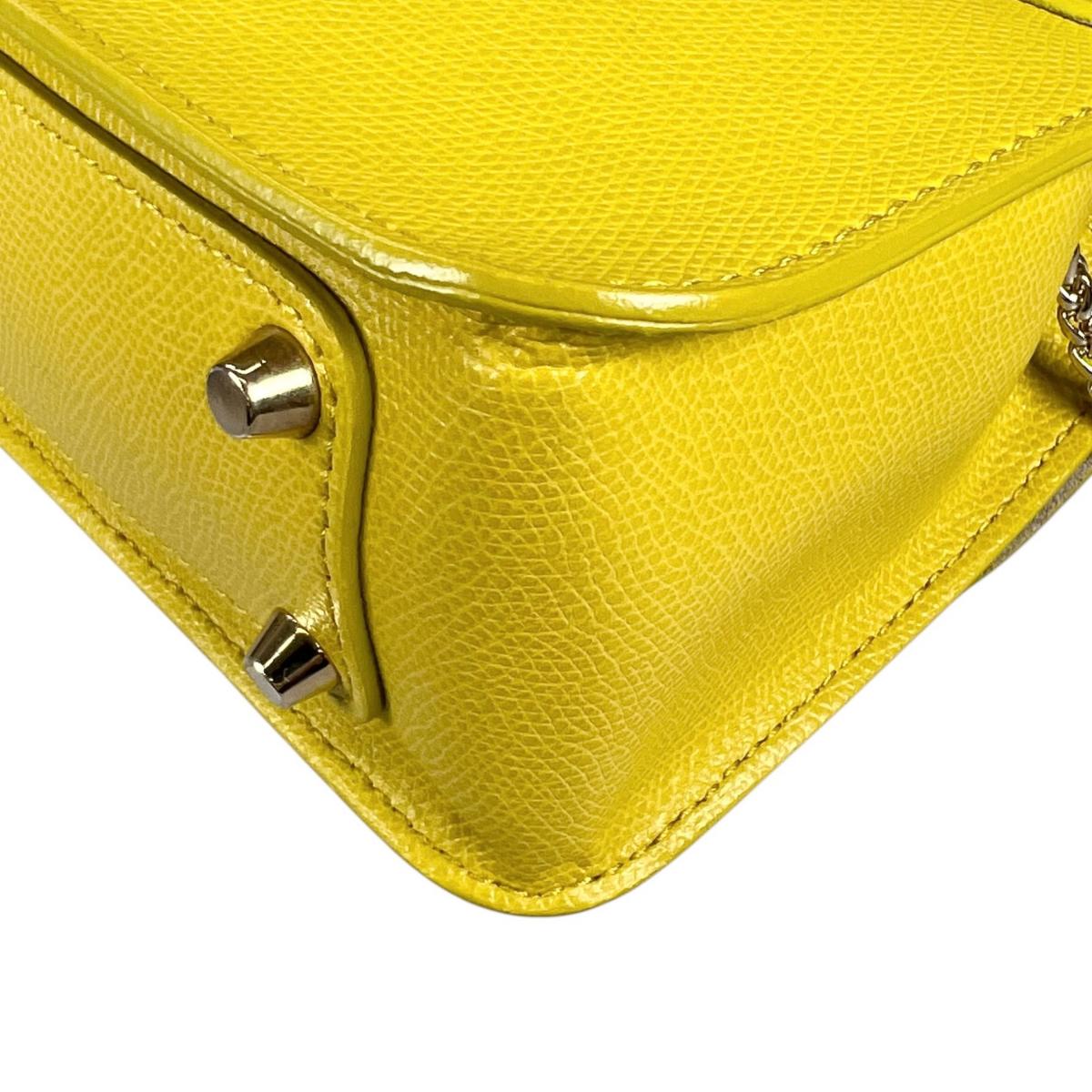 フルラ Furla ショルダーバッグ
 チェーンショルダーバッグ ゴールド金具 メトロポリス レザー イエロー 【SS】
 【中古】