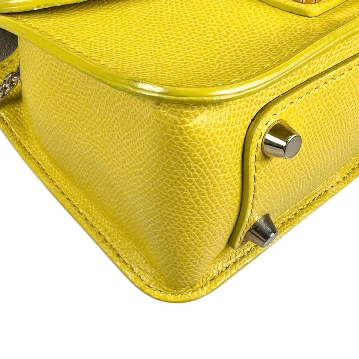フルラ Furla ショルダーバッグ
 チェーンショルダーバッグ ゴールド金具 メトロポリス レザー イエロー 【SS】
 【中古】