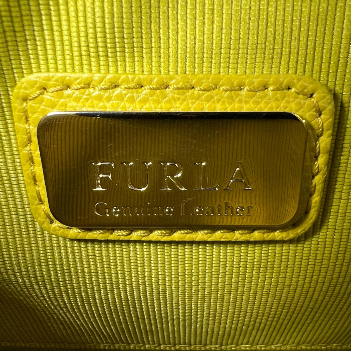 フルラ Furla ショルダーバッグ
 チェーンショルダーバッグ ゴールド金具 メトロポリス レザー イエロー 【SS】
 【中古】