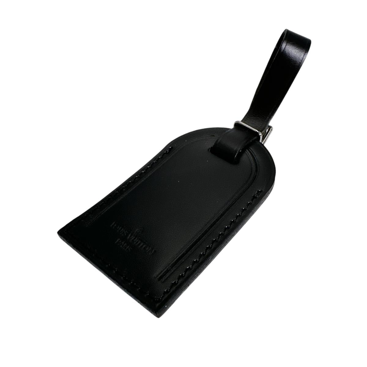 ルイヴィトン LOUIS VUITTON その他小物
 ネームタグ マカサー バッグ用 レザー ブラック LV
 【SS】
 【中古】