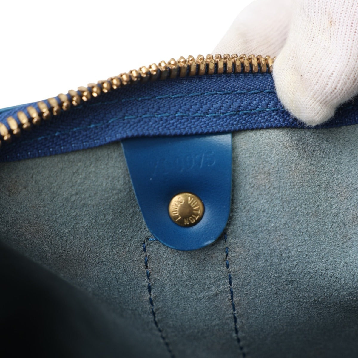 ルイヴィトン LOUIS VUITTON ボストンバッグ
 旅行かばん エピ キーポル45 エピレザー M42975 ブルー LV
 【SS】
 【中古】