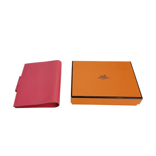 エルメス HERMES 手帳カバー
 システム手帳 薄型 ミニアジェンダ レザー ピンク 【SS】
 【中古】