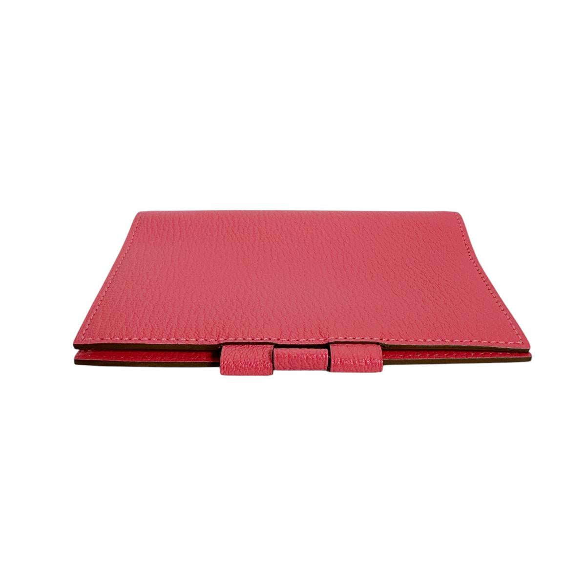 エルメス HERMES 手帳カバー
 システム手帳 薄型 ミニアジェンダ レザー ピンク 【SS】
 【中古】