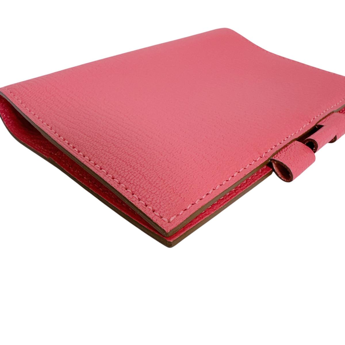 エルメス HERMES 手帳カバー
 システム手帳 薄型 ミニアジェンダ レザー ピンク 【SS】
 【中古】