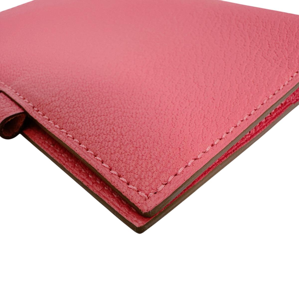 エルメス HERMES 手帳カバー
 システム手帳 薄型 ミニアジェンダ レザー ピンク 【SS】
 【中古】