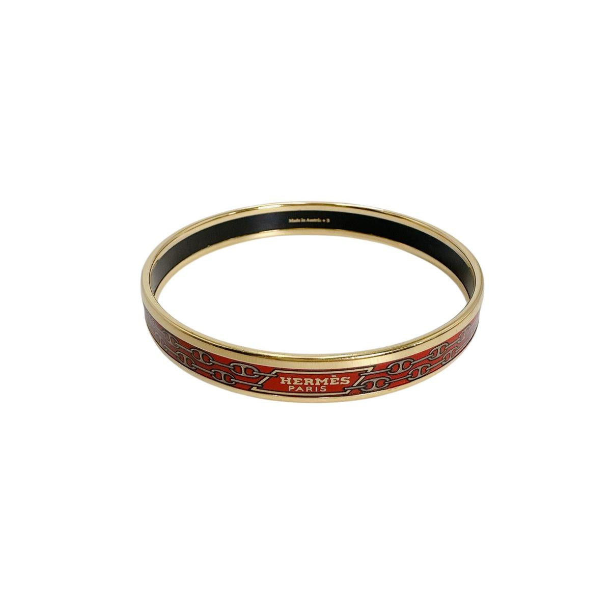 エルメス HERMES バングル
 ブレスレット ROUGE エマイユPM ゴールド 【SS】
 【中古】