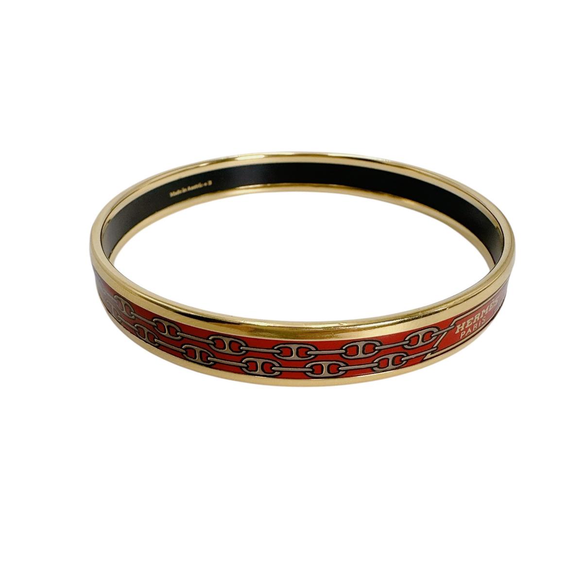 エルメス HERMES バングル
 ブレスレット ROUGE エマイユPM ゴールド 【SS】
 【中古】