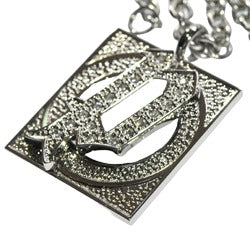 POLICE Necklace
 Plate Necklace White Stone P Logo 22646PSS01 Silver [SS] 