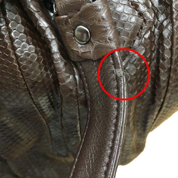 Python handbag
 Handbag, defective, Python, LB-2030, nicotine [SS]
 【second hand】 