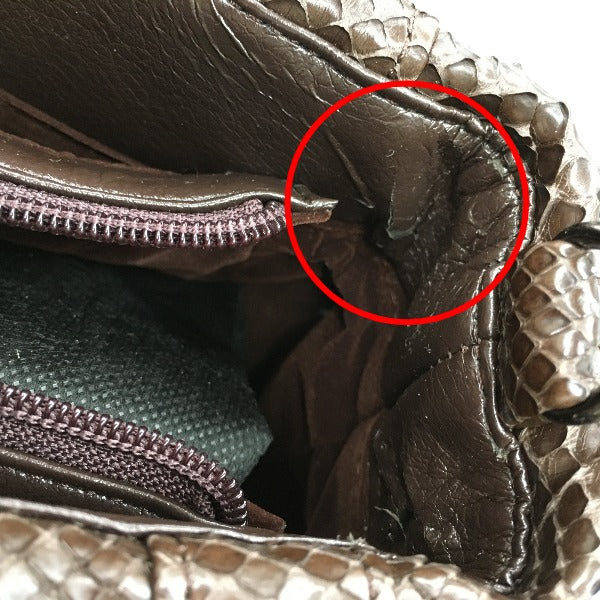 Python handbag
 Handbag, defective, Python, LB-2030, nicotine [SS]
 【second hand】 