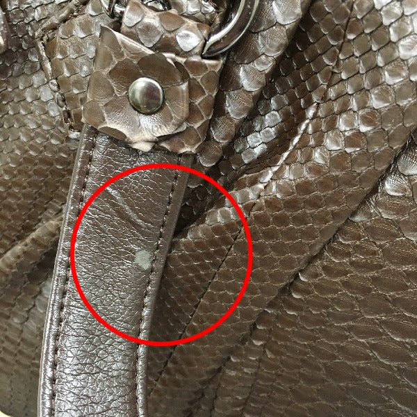 Python handbag
 Handbag, defective, Python, LB-2030, nicotine [SS]
 【second hand】 